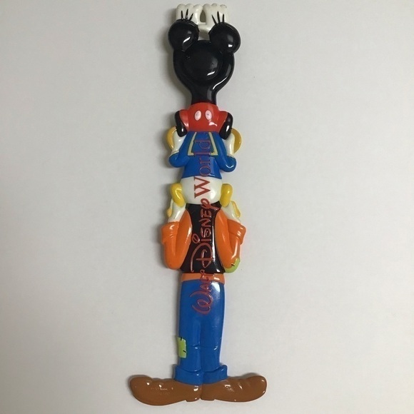 Disney Parks Back Scratcher Totem Pole Goofy Donald & Mickey Classic 15" Vintage - Picture 2 of 16